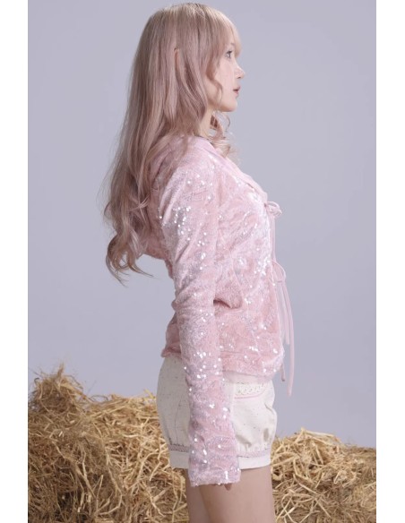 Short Fairycore en Beige x Rosa - Rose Island