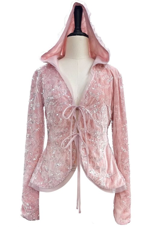 Cassie's Dream Sequin Cardigan in Pink - Rose Island
