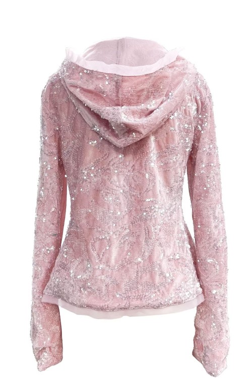 Cassie's Dream Sequin Cardigan in Pink - Rose Island
