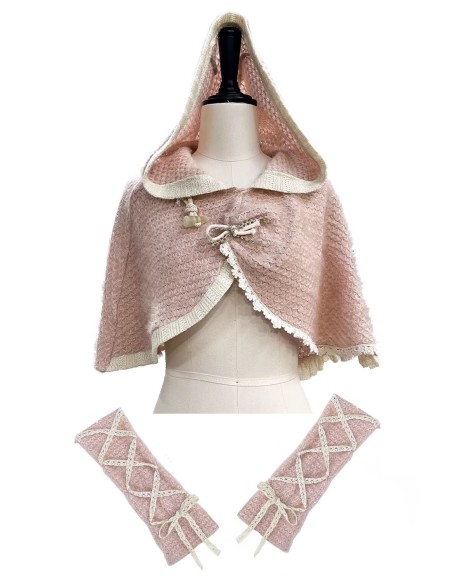 Capa + Manguitos de Punto Fairycore en Rosa - Rose Island