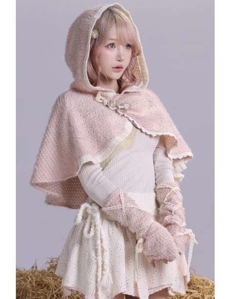 Capa + Manguitos de Punto Fairycore en Rosa - Rose Island