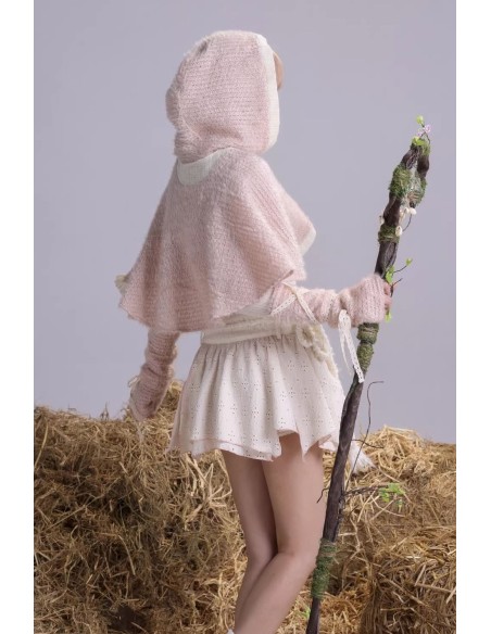 Capa + Manguitos de Punto Fairycore en Rosa - Rose Island