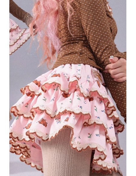 Pink Deer Cake Skirt with Shorts - Rose Island