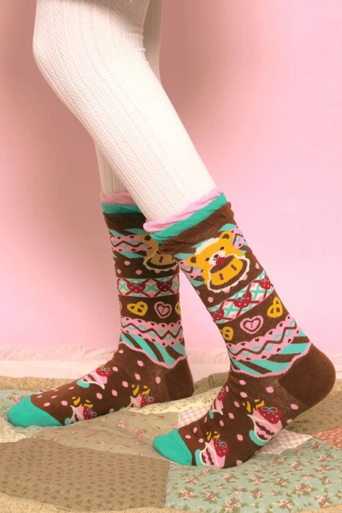 Pudding Bear Socks ~ Lutra Jump