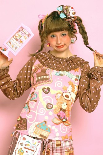 Sweet Cookie Cake Long Sleeve Top ~ Lutra Jump