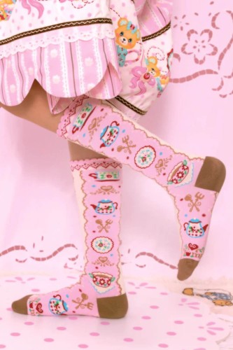 Calcetines Pink Tea Party ~ Lutra Jump