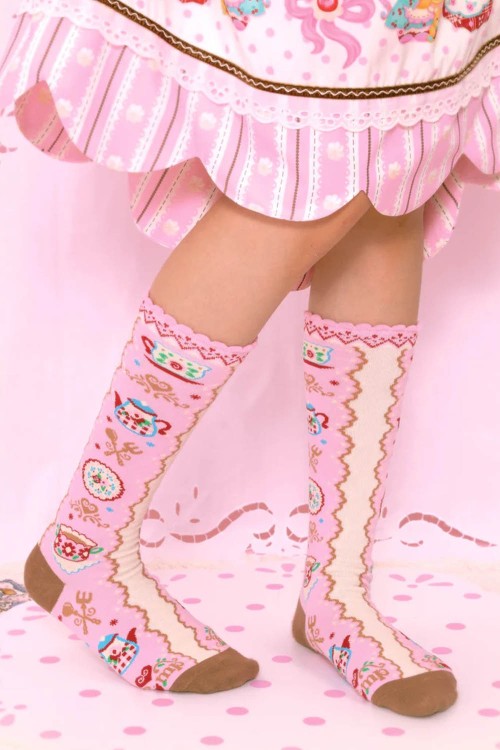 Calcetines Pink Tea Party ~ Lutra Jump