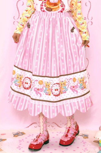 Falda Bear Pink Tea Party ~ Lutra Jump
