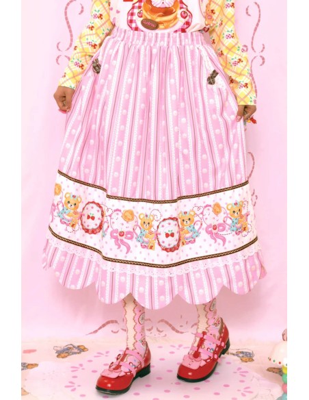Falda Bear Pink Tea Party ~ Lutra Jump