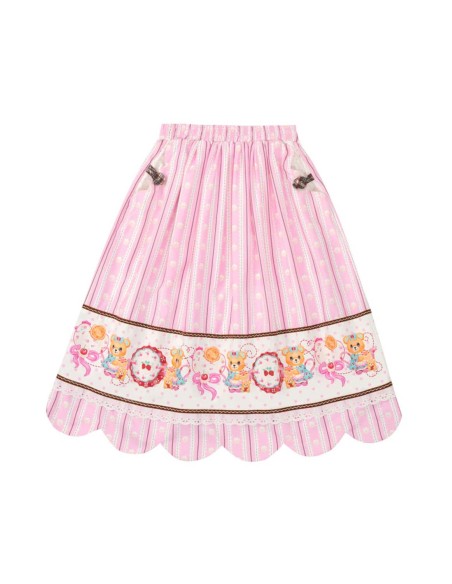 Falda Bear Pink Tea Party ~ Lutra Jump