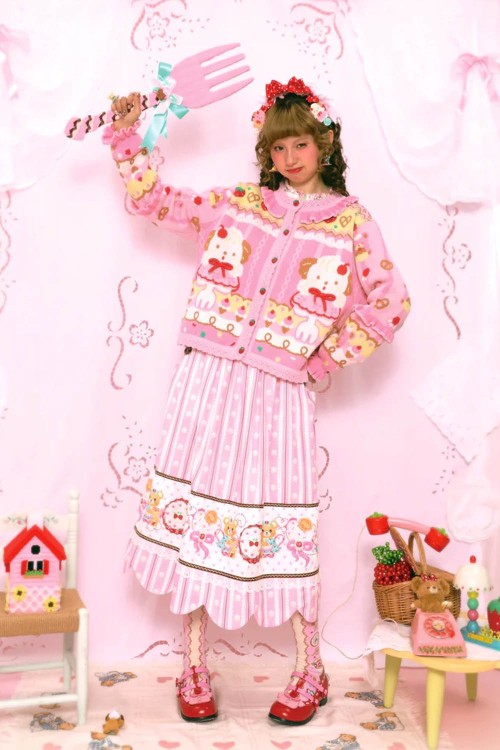 Falda Bear Pink Tea Party ~ Lutra Jump