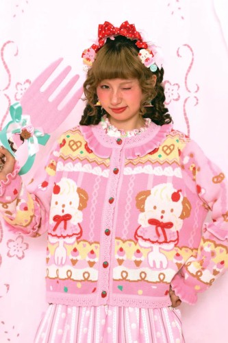 Cárdigan de Punto Puppy Ice Cream ~ Lutra Jump