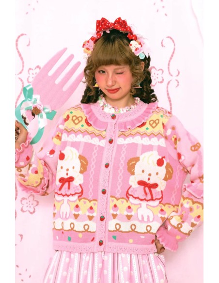 Cárdigan de Punto Puppy Ice Cream ~ Lutra Jump