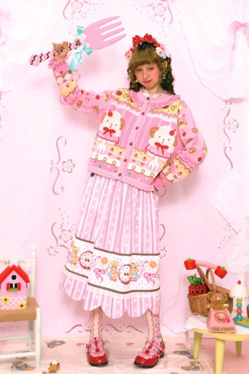 Puppy Ice Cream Knitted Cardigan ~ Lutra Jump