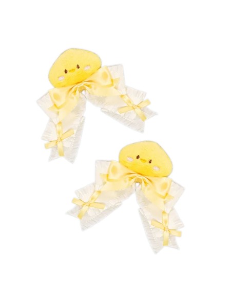 Set 2 Clips Para la Cabeza Yellow Chick Plush en Amarillo