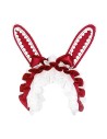 Lolita Bunny Headdress in Red x White