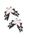Set of 2 Plush Panda Headband Clips in Black