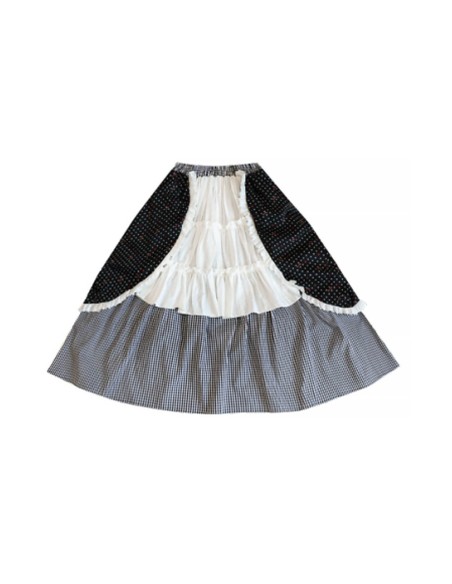 About Love Long Skirt in Black x White ~ Lutra Jump