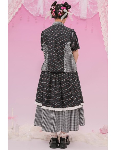 About Love Blouse in Black x White ~ Lutra Jump