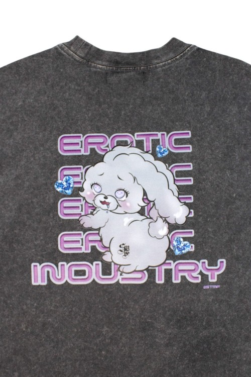 [Second Hand] Grey T-Shirt with Bunny Print - Summon The Middle Finger