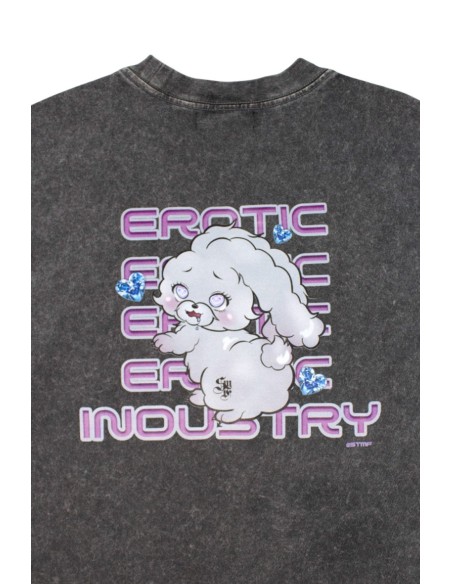 [Second Hand] Grey T-Shirt with Bunny Print - Summon The Middle Finger