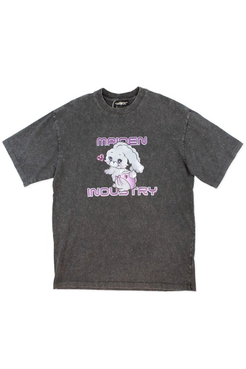 [Second Hand] Grey T-Shirt with Bunny Print - Summon The Middle Finger