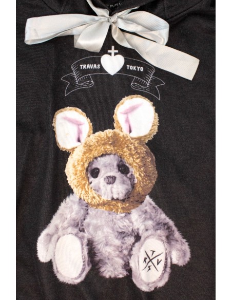 [Second Hand] Teddy Bear Plush Hoodie - Travas Tokyo