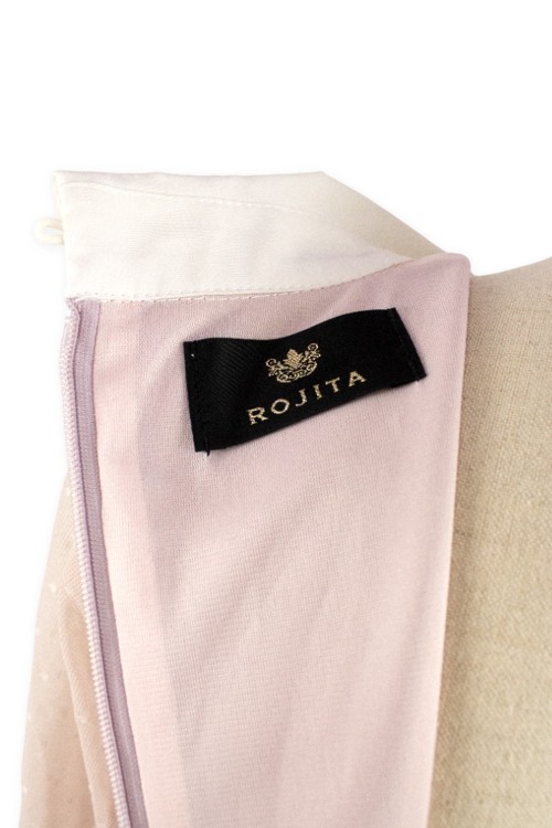 [2a mano] Vestido Ryousangata con Mangas Polka Dot en Rosa Empolvado - Rojita