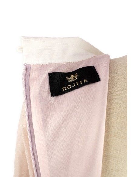 [2a mano] Vestido Ryousangata con Mangas Polka Dot en Rosa Empolvado - Rojita