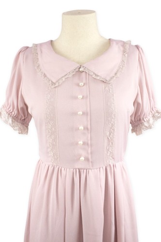 [Second hand] Ryousangata Pale Pink Lace Dress - Ank Rouge 2