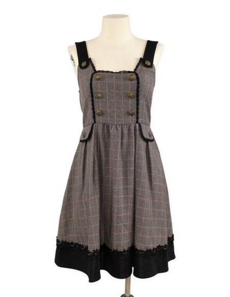 [Second hand] Brown Tweed JSK Dress - Axes Femme