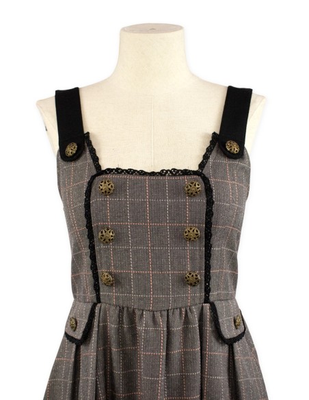 [Second hand] Brown Tweed JSK Dress - Axes Femme