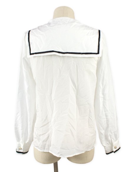 [Second hand] Voyage Embroidered Collar Shirt in White - Amavel