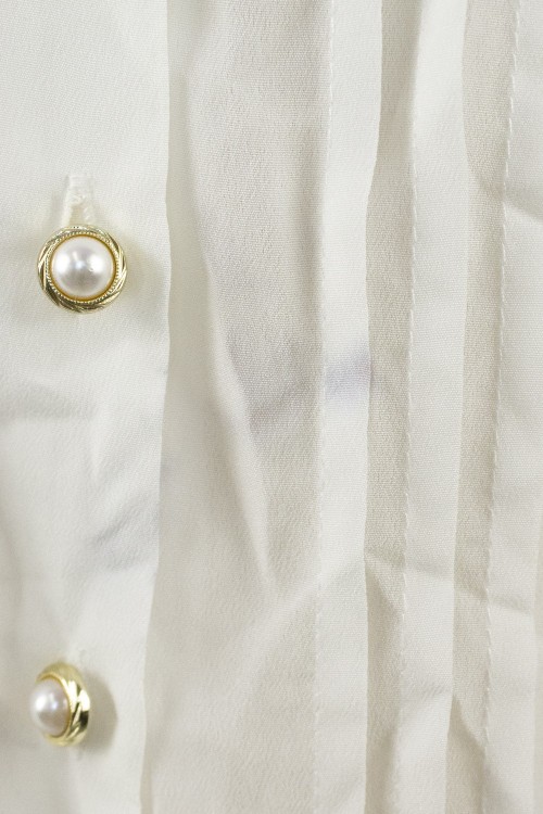 [2a mano] Camisa con Cuello Bordado Voyage en Blanco - Amavel