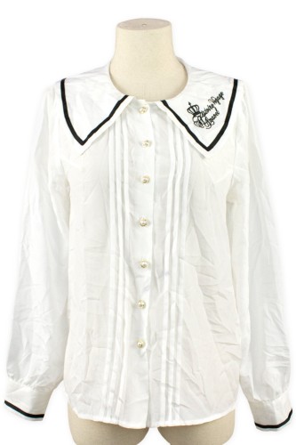 [2a mano] Camisa con Cuello Bordado Voyage en Blanco - Amavel