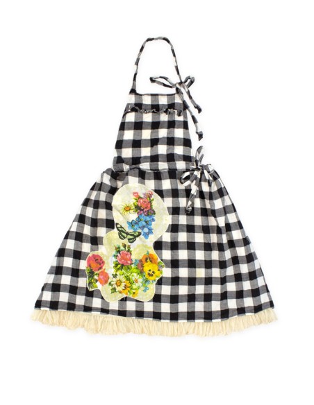 [Second Hand] JSK Flower Collage Applique Apron Dress - Emily Temple Cute