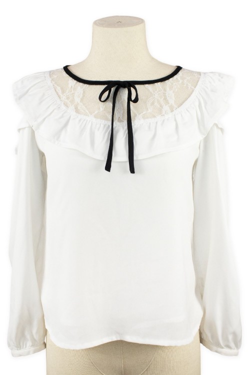 [2a mano] Camisa de Hombros Descubiertos y Lazo - Evelyn