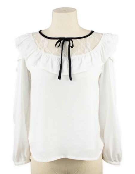 [Second Hand] Off-the-Shoulder Shirt with Bow - Evelyn