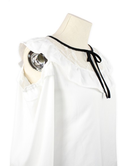 [2a mano] Camisa de Hombros Descubiertos y Lazo - Evelyn