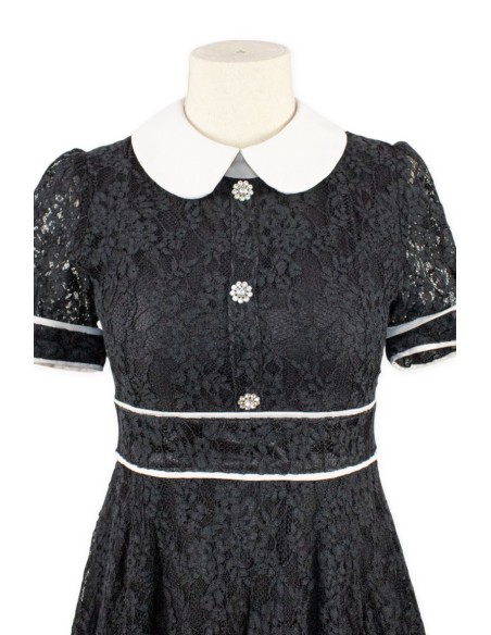 [2a mano] Vestido Jirai de Encaje Negro - Evelyn