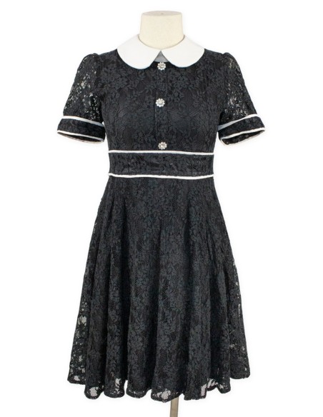 [2a mano] Vestido Jirai de Encaje Negro - Evelyn