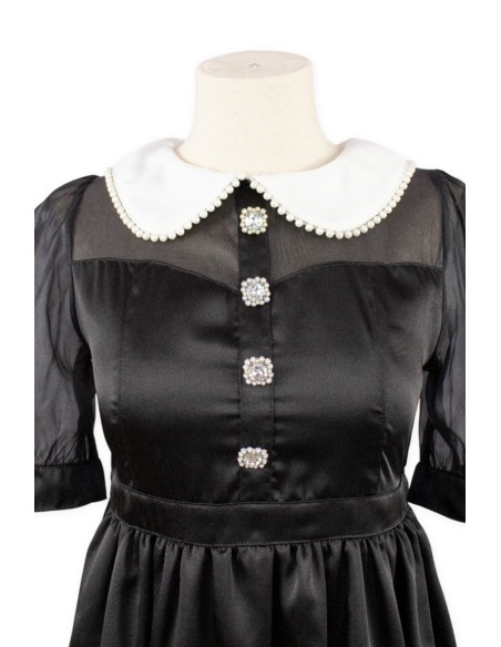 [Second Hand] Jirai Rhinestone Dress in Black - Ank Rouge