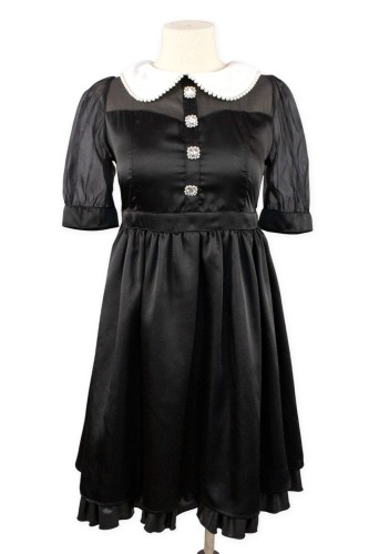 [2a mano] Vestido Jirai de Pedrería en Negro - Ank Rouge