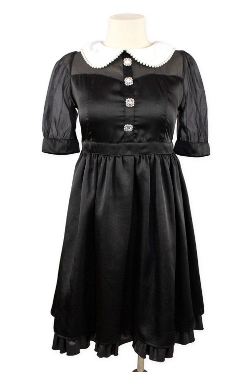 [2a mano] Vestido Jirai de Pedrería en Negro - Ank Rouge