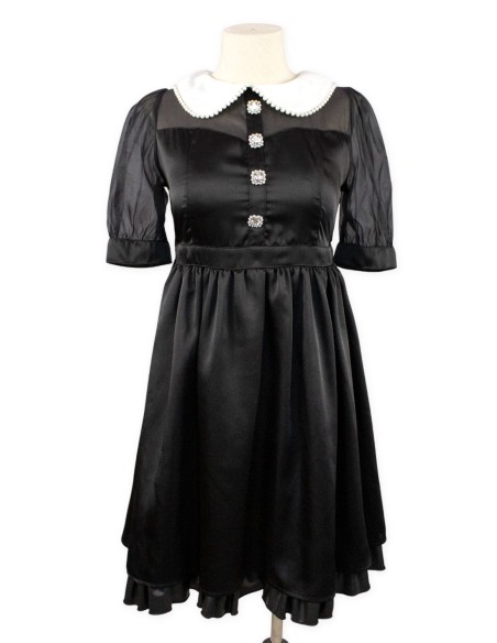 [2a mano] Vestido Jirai de Pedrería en Negro - Ank Rouge