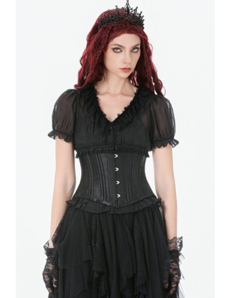 Gothic Satin Underbust Corset - Dark in Love