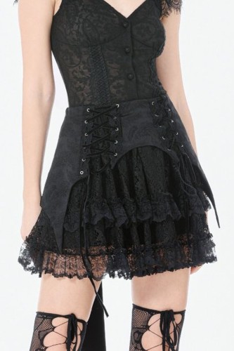 Dark Gothic Swallowtail Skirt - Dark in Love