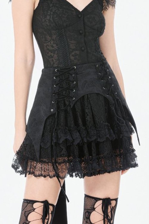 Dark Gothic Swallowtail Skirt - Dark in Love