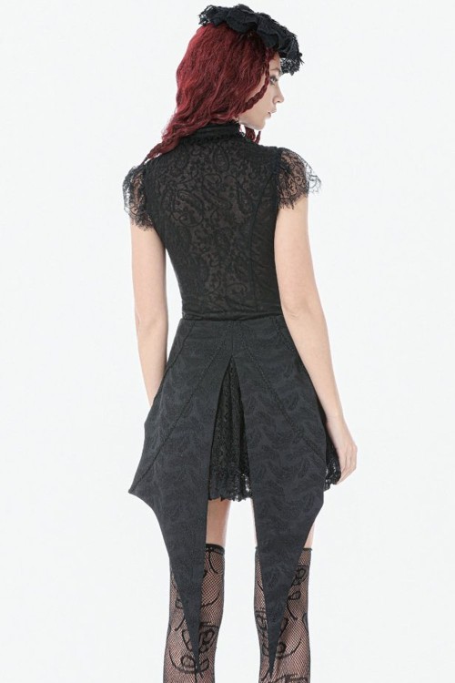 Dark Gothic Swallowtail Skirt - Dark in Love