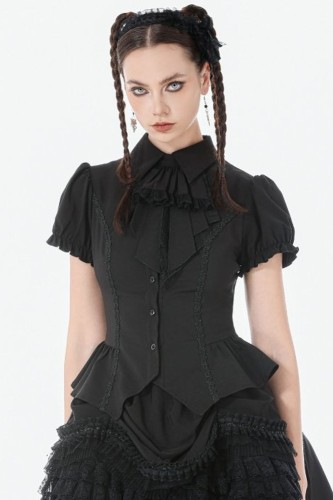 Camisa Gothic Victorian en Negro - Dark in Love